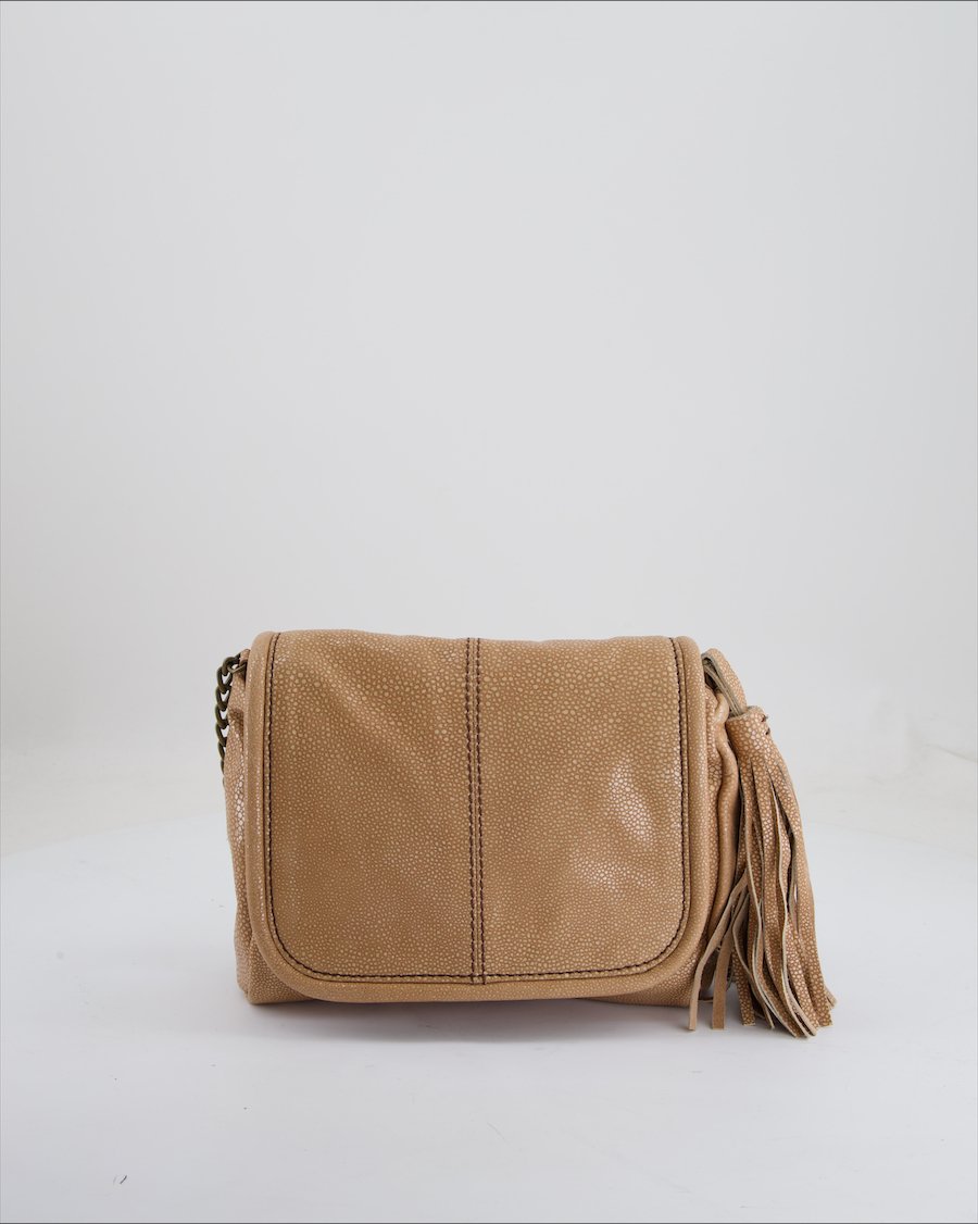 Massimo Dutti Crossbody Bag Leather Camel