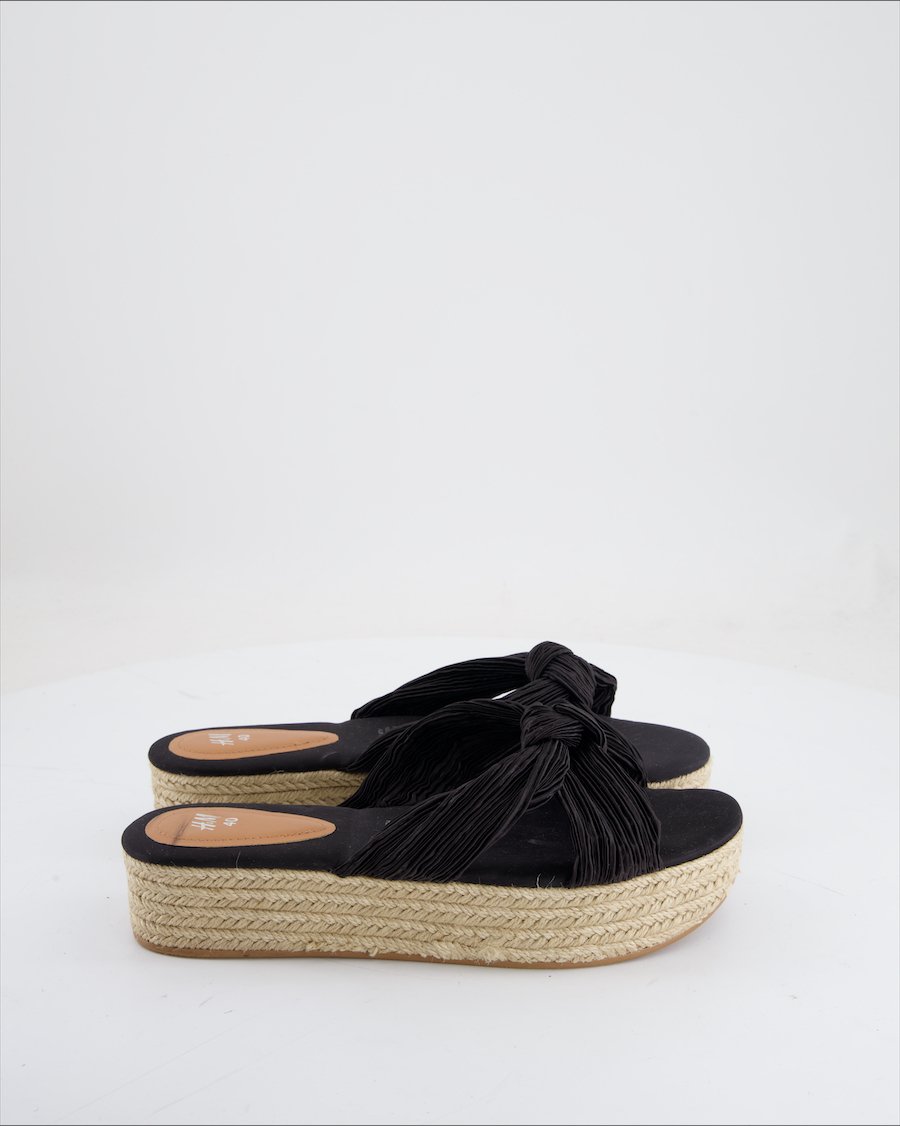 H&M Sandals Cloth Black Eu 40