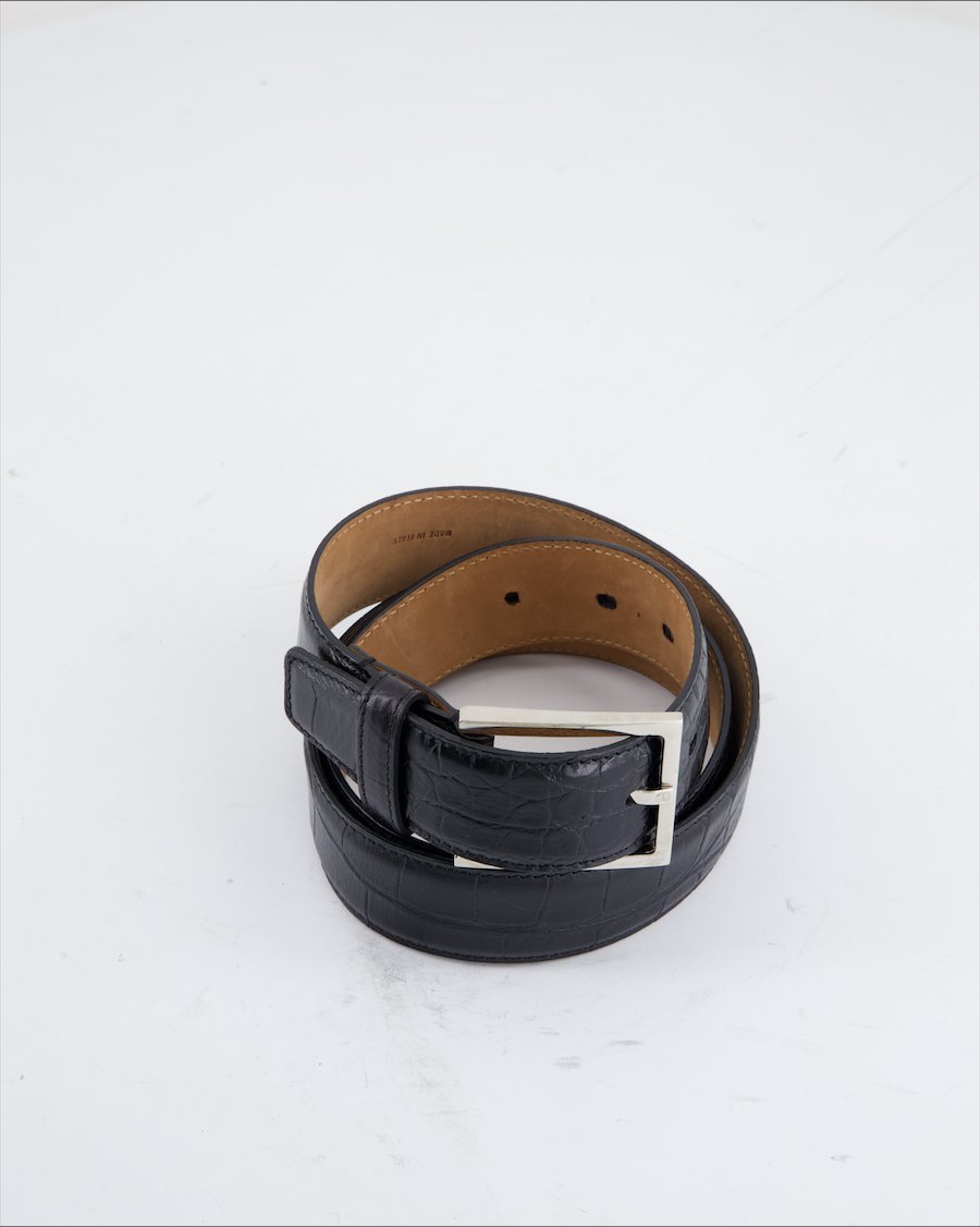 Aigner Belt Leather Black