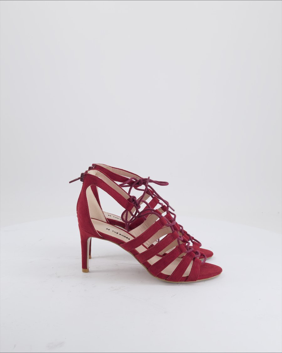 The Shoes Heels Suede Burgundy Eu 36