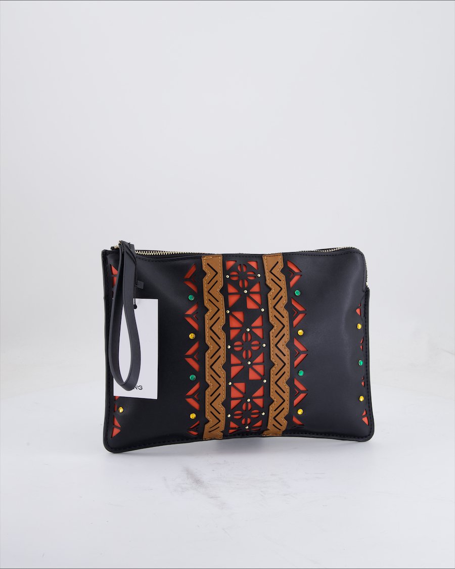 Mango Handbag Polyurethane Black