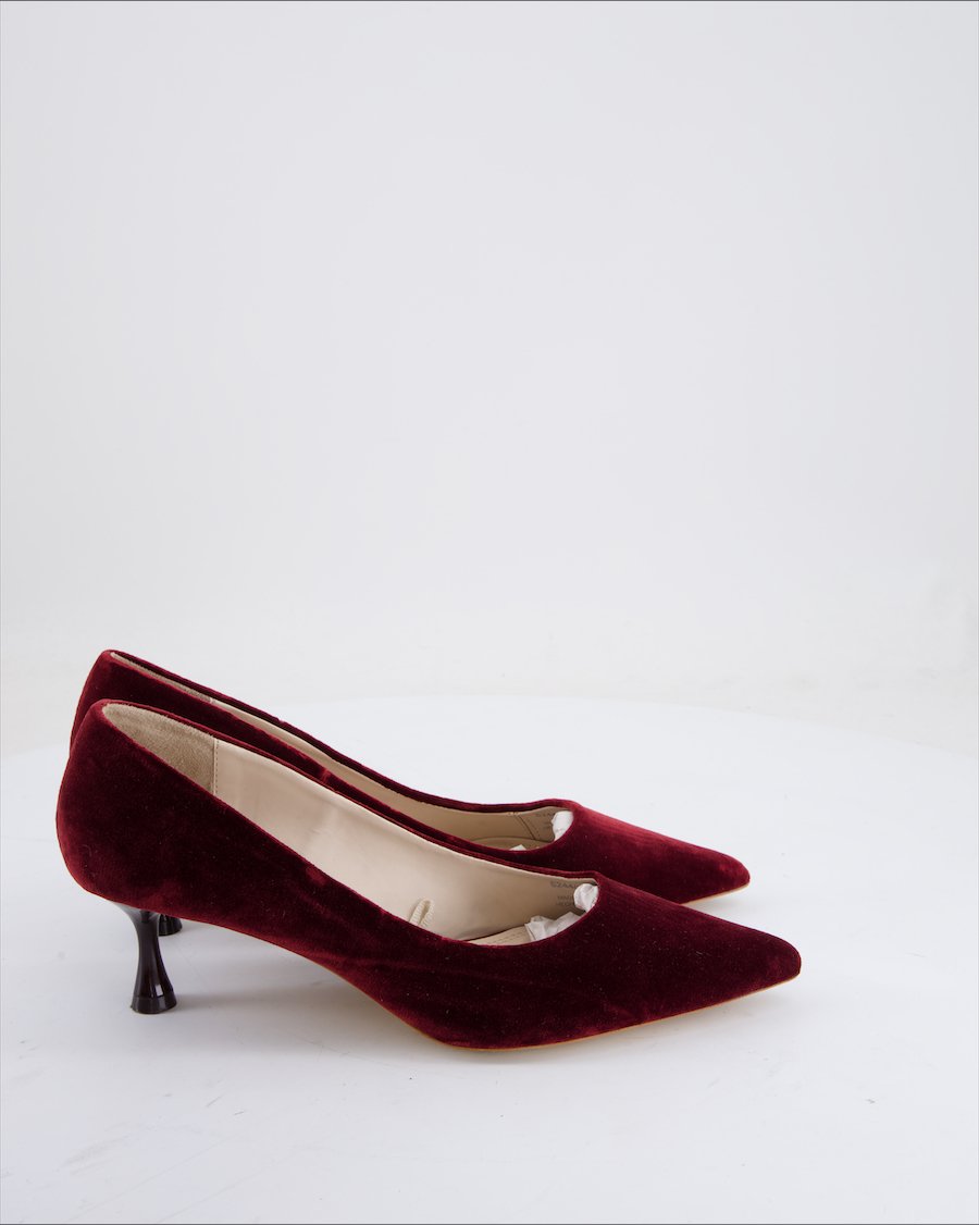 Zara Heels Velvet Burgundy EU 40