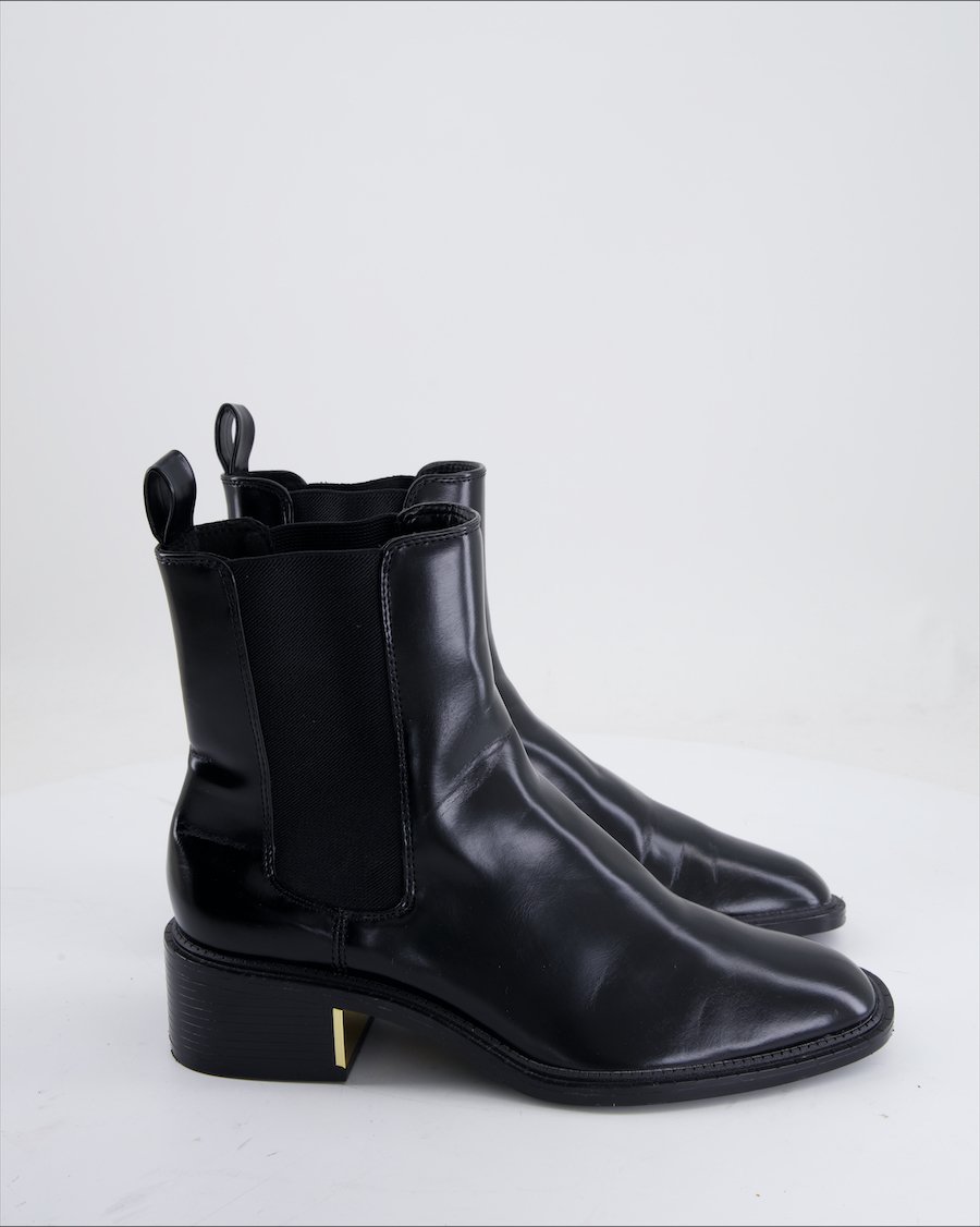 Zara Ankle Boots Polyurethane Black Eu 39