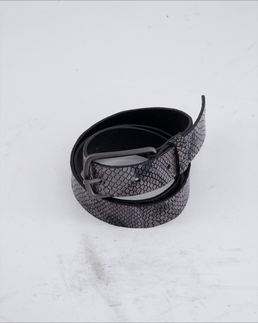 Themata Belt Leather Silver