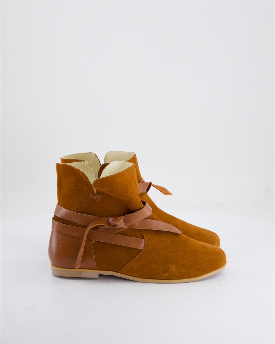 R Studio Ankle Boots Suede Brown Eu 37