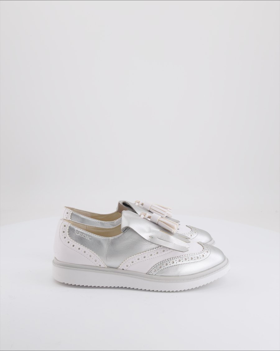 Geox Flats Leather Silver Eu 37