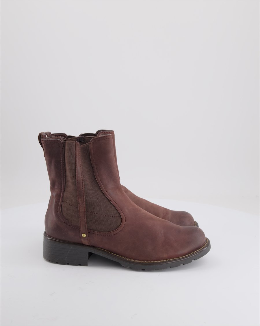 Clarks Ankle Boots Leather Brown Eu 39.5
