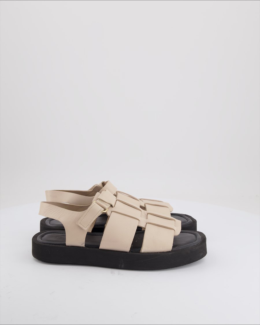 By Malene Birger Sandals Leather Beige Eu 40