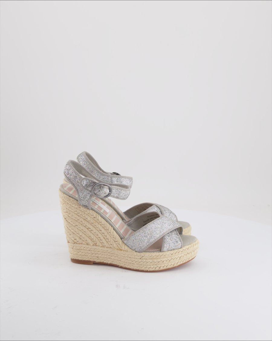 Pepe Jeans Wedges Cloth Silver EU 38