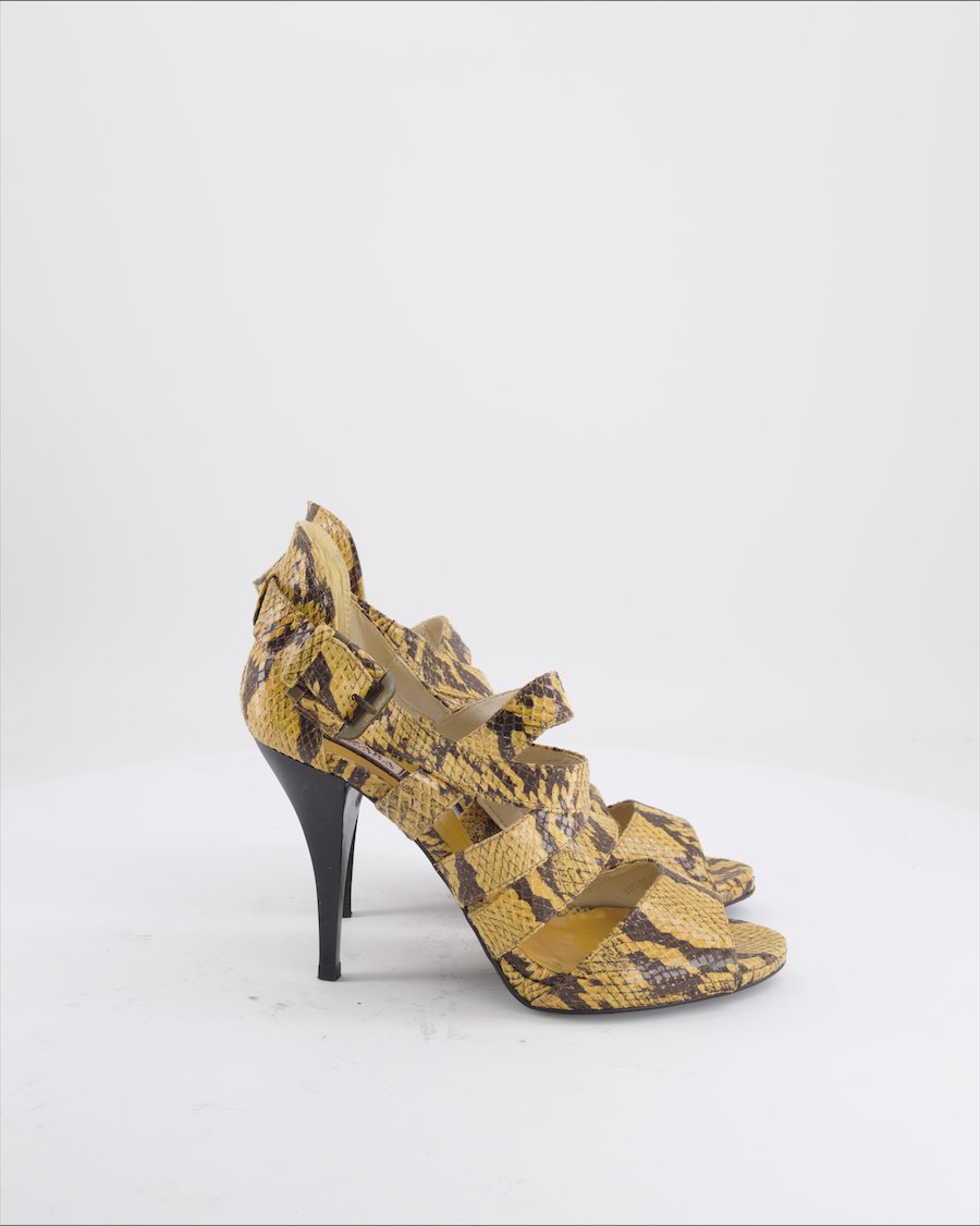 Zara Heels Polyurethane Yellow EU 40