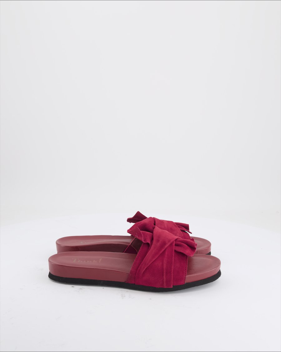 Think! Sandals Suede Red EU 38