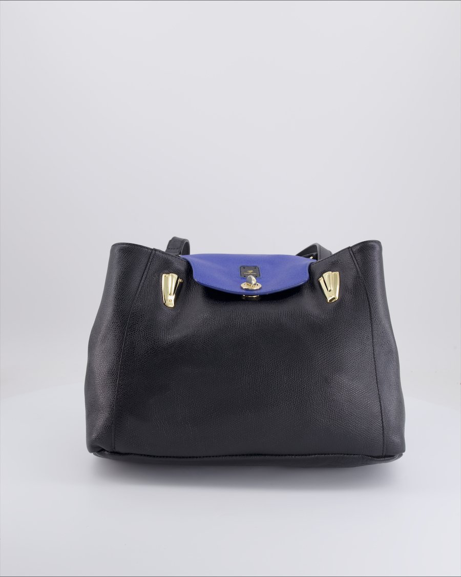 Piero Guidi Shoulder Bag Leather Black