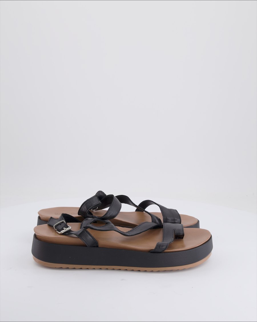 5Th Avenue Sandals Leather Black Eu 41