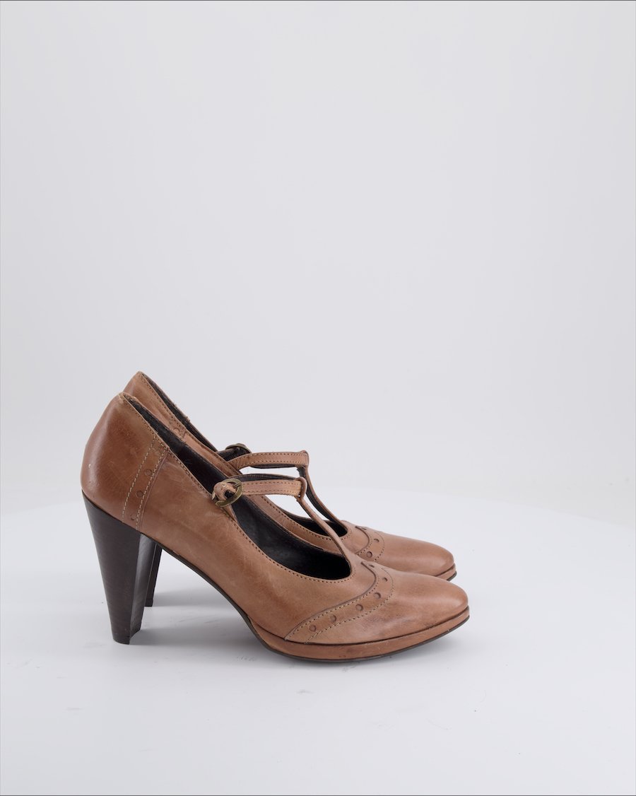 Donna Charle Heels Leather Brown Eu 38