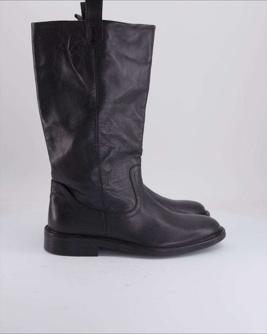 Navyboot Boots Leather Black Eu 45