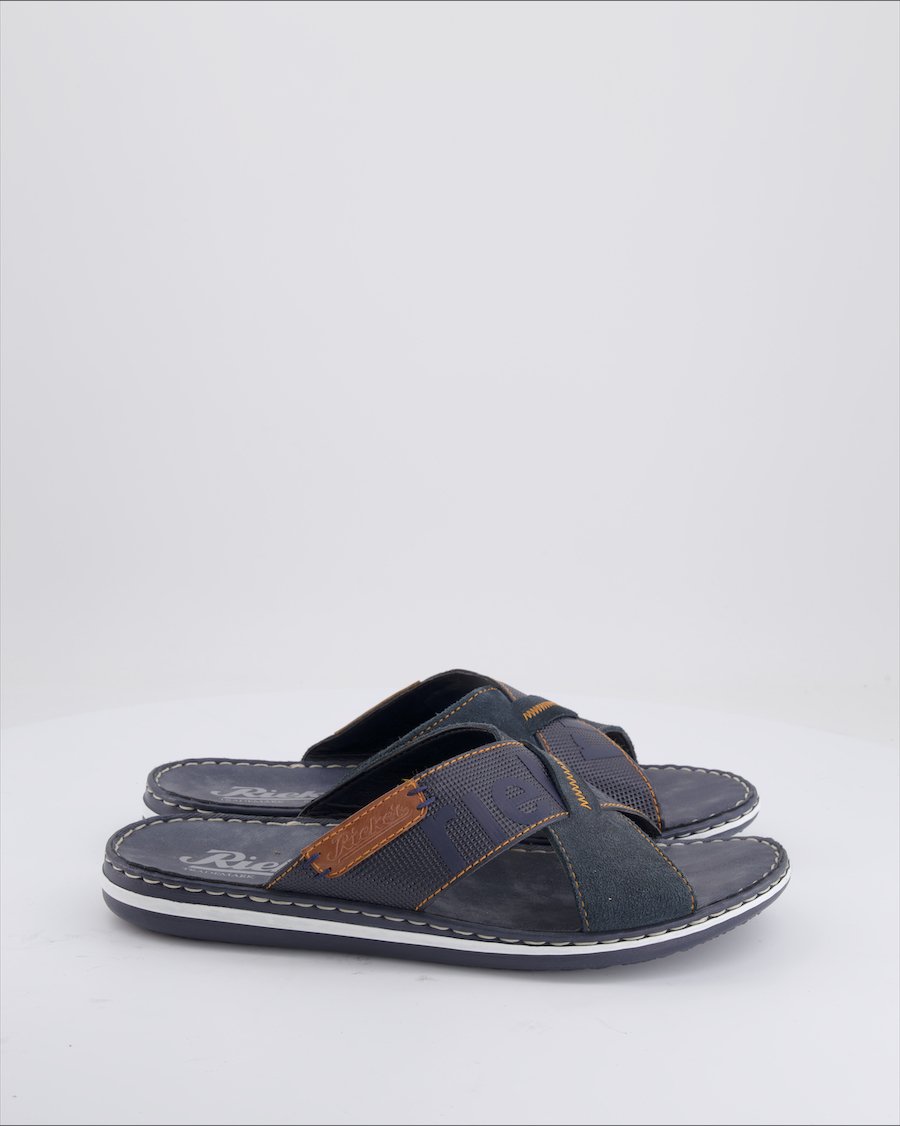 Rieker Sandals Suede Blue Eu 44