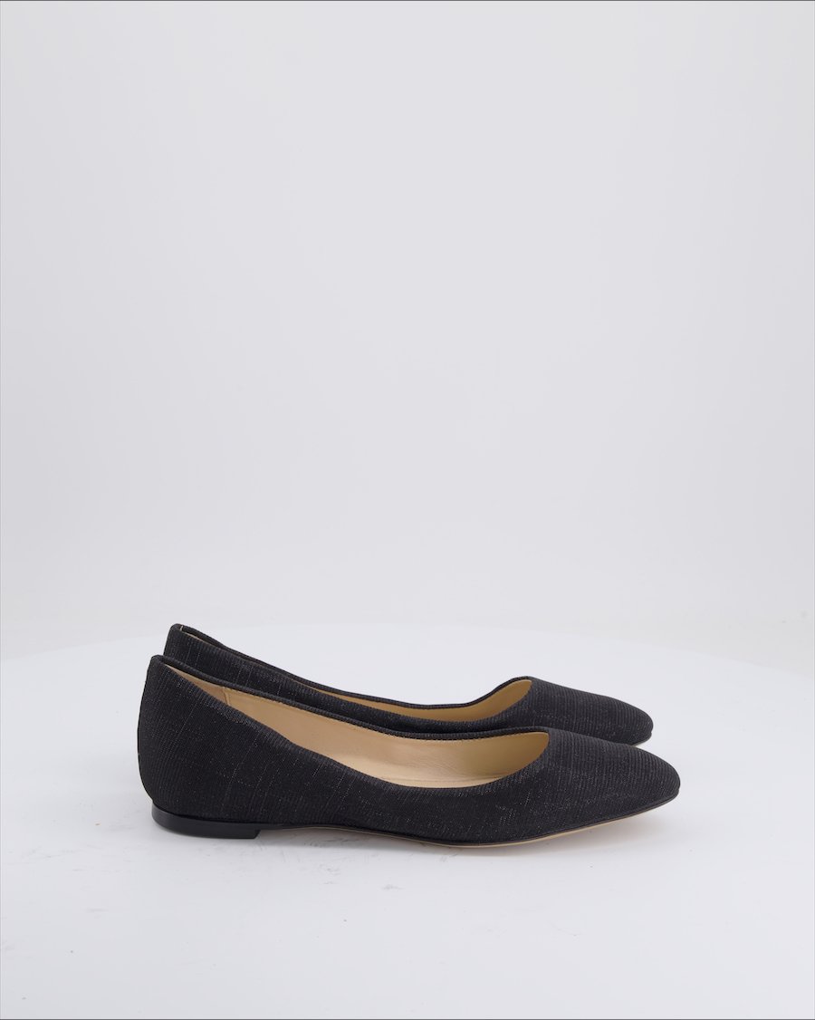 L'Arianna Flats Cloth Black Eu 38