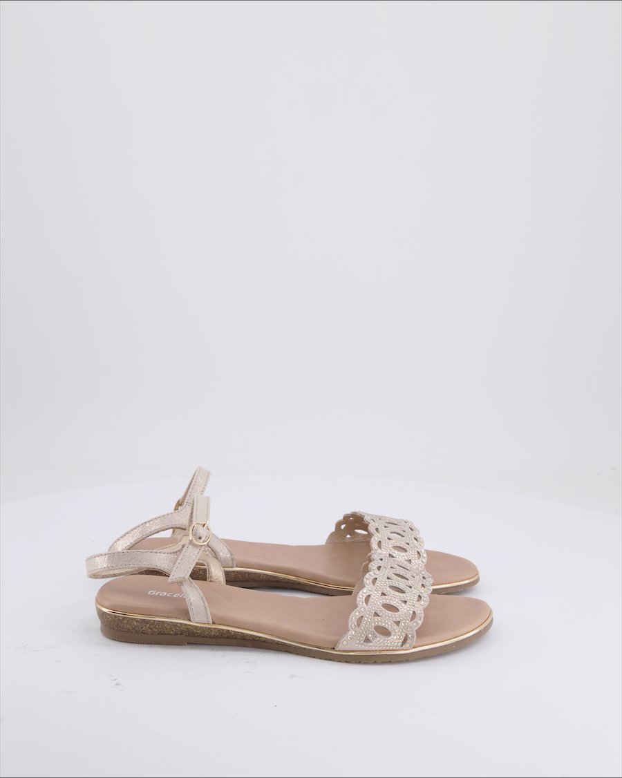 Graceland Sandals Leather Rose Gold Eu 38