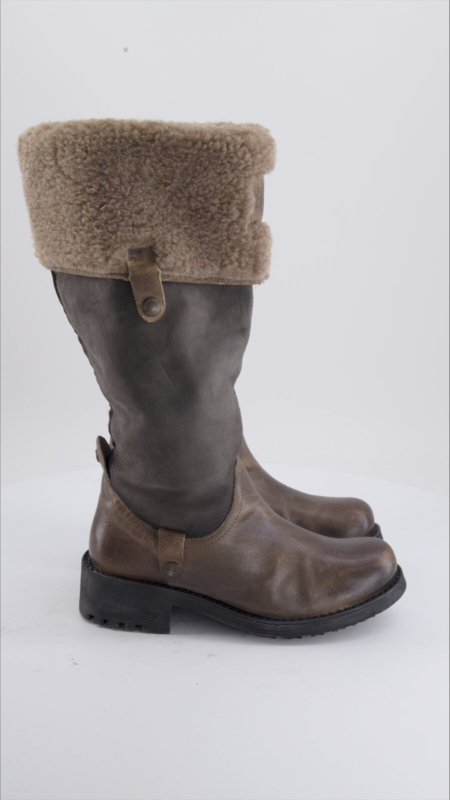 Unbranded Boots Leather Anthracite Eu 37