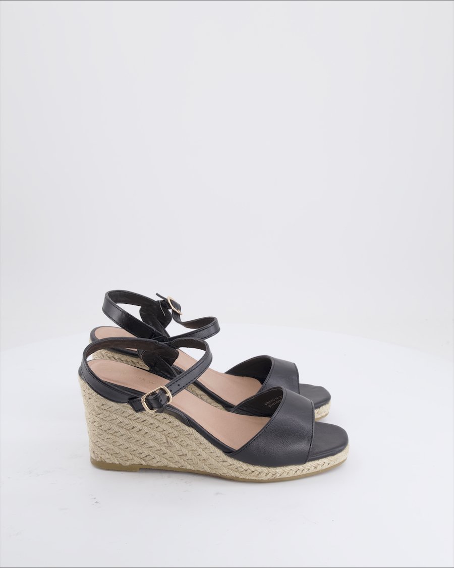 New Look Wedges Leather Black Eu 39