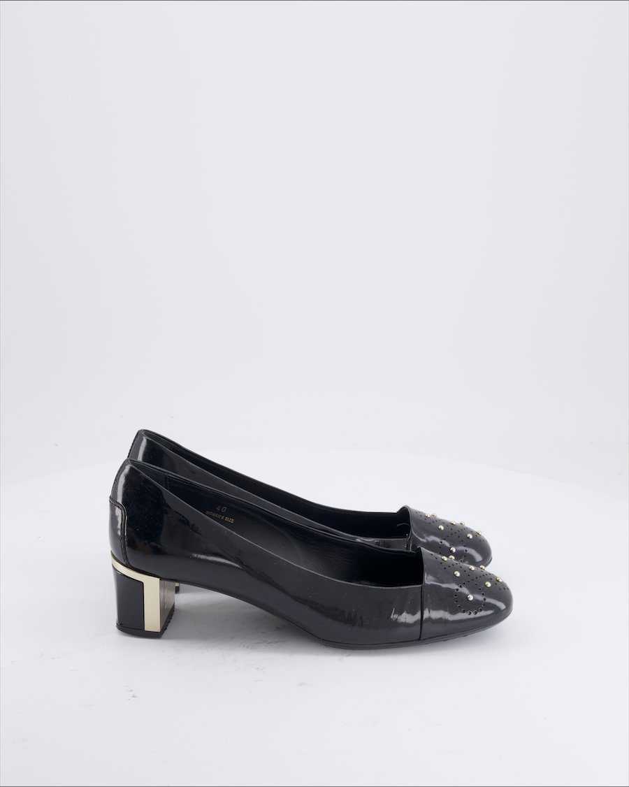 Tod's Heels Leather Black Eu 40