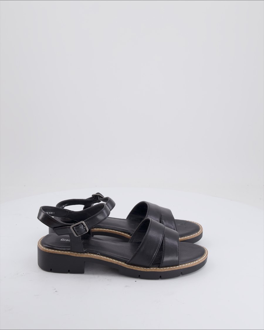 Graceland Sandals Polyurethane Black Eu 39