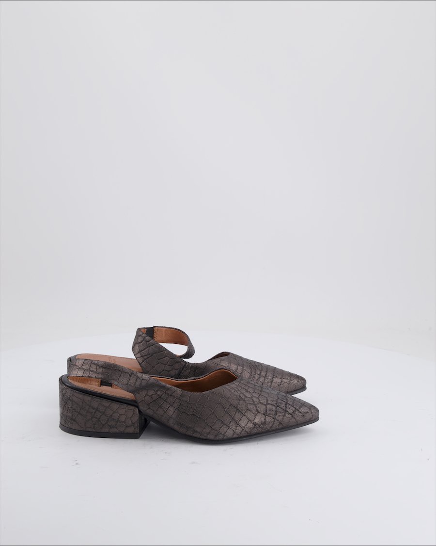 Selected Heels Leather Anthracite Eu 36