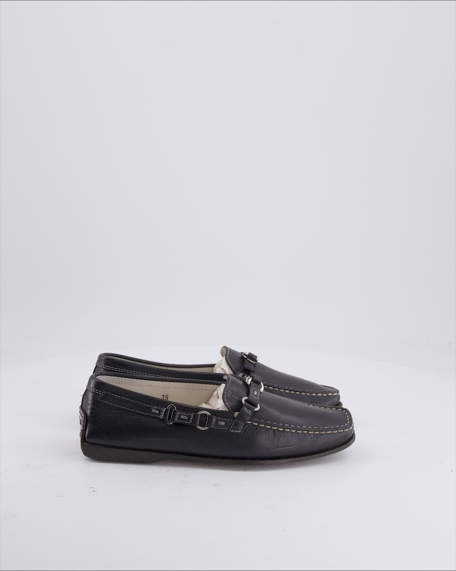 Tod's Loafers Leather Black Eu 35