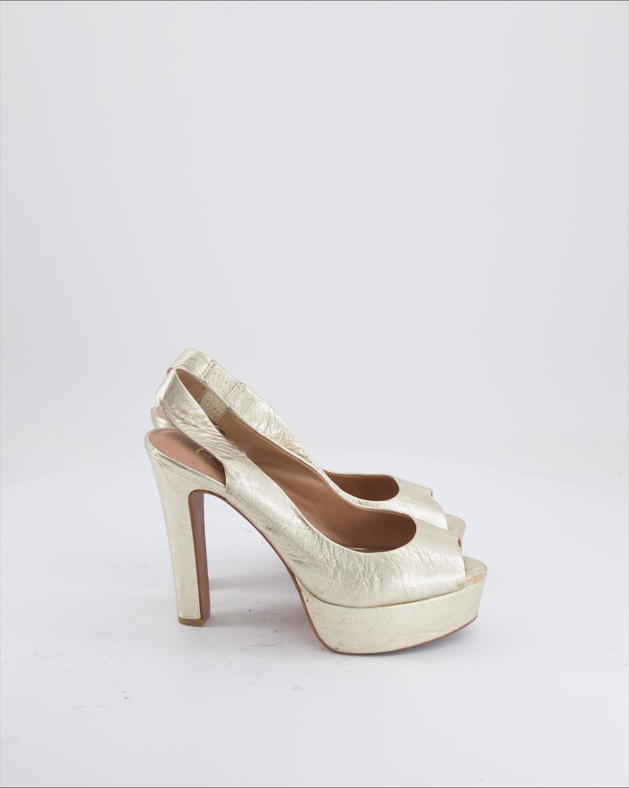 ASH Heels Leather Gold Eu 38