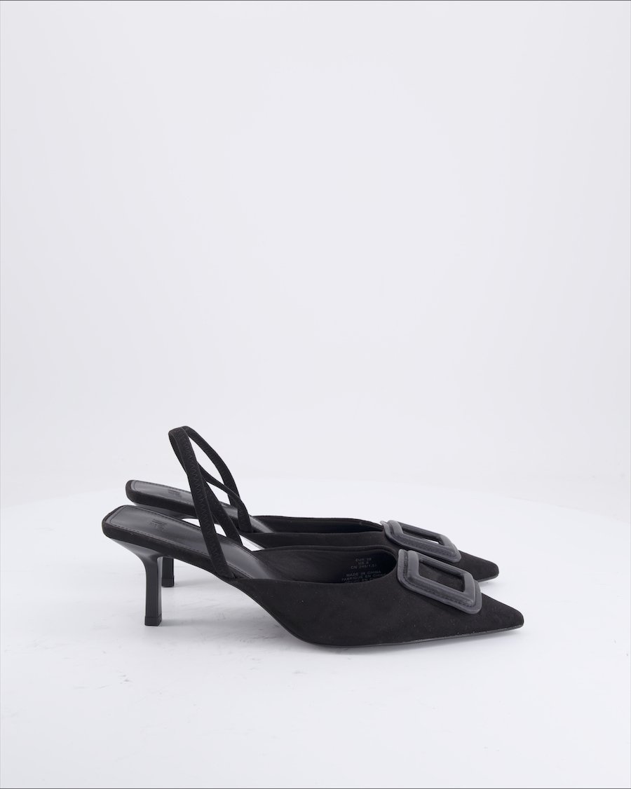 H&M Heels Suede Black Eu 39