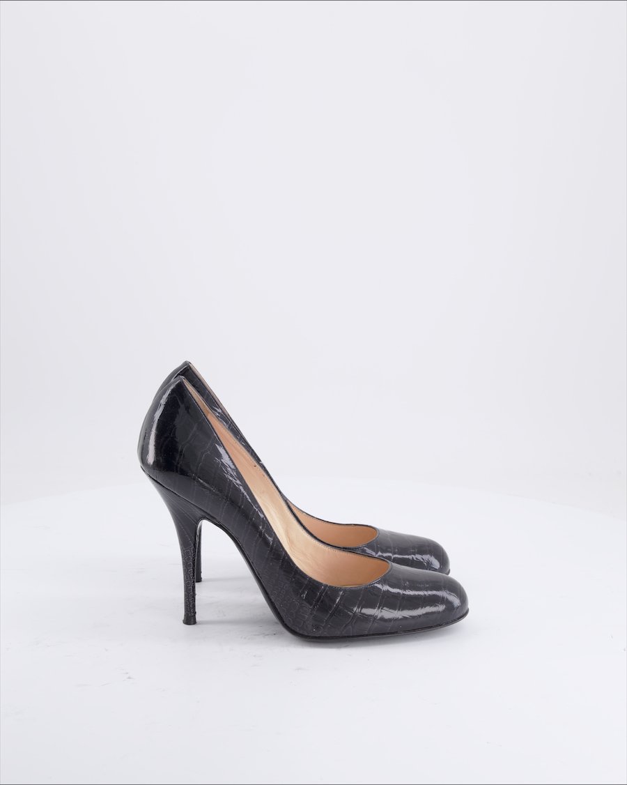 Casadei Heels Leather Black Eu 37.5