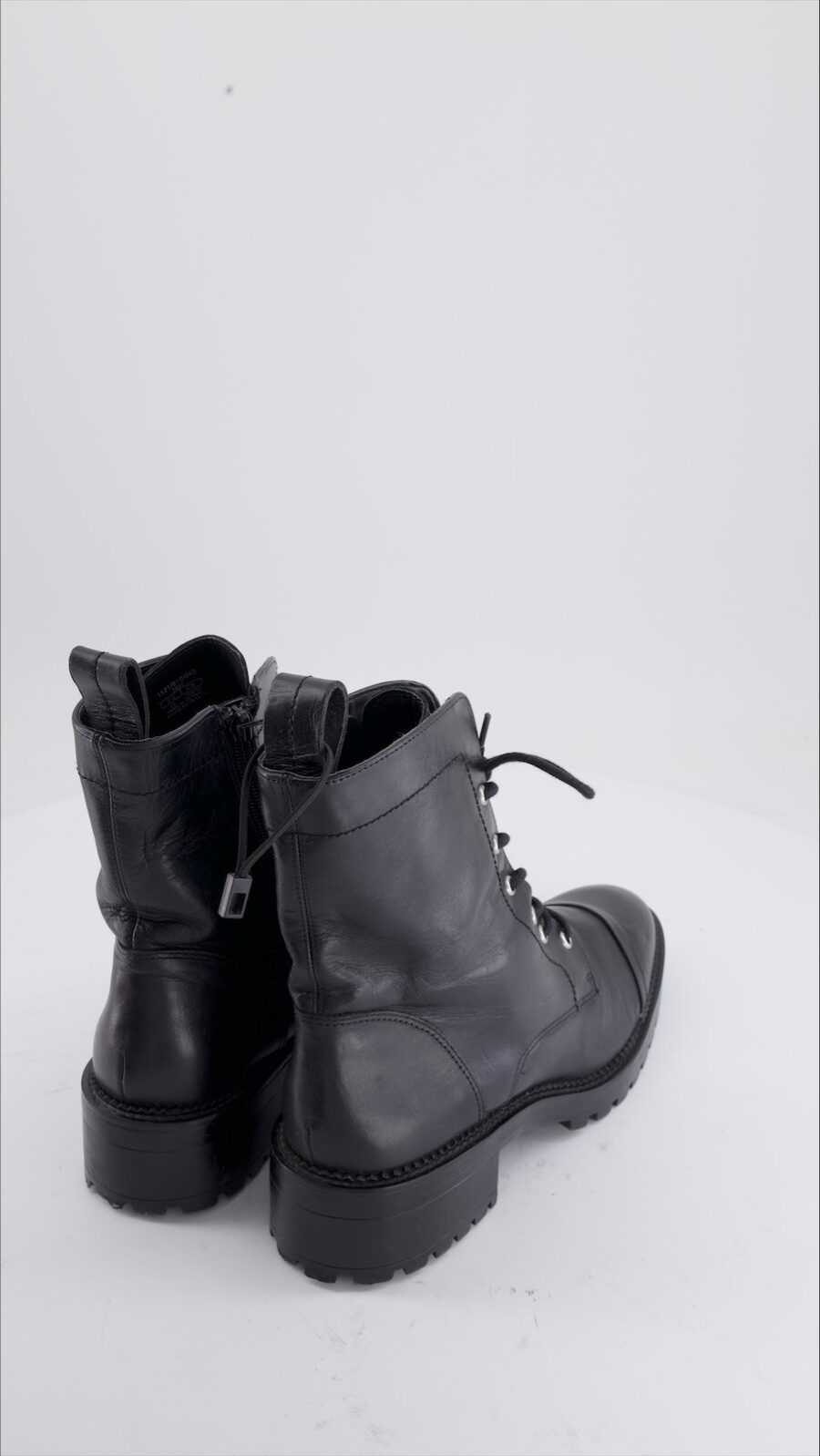 Zara Ankle Boots Leather Black Eu 40 - immagine 3