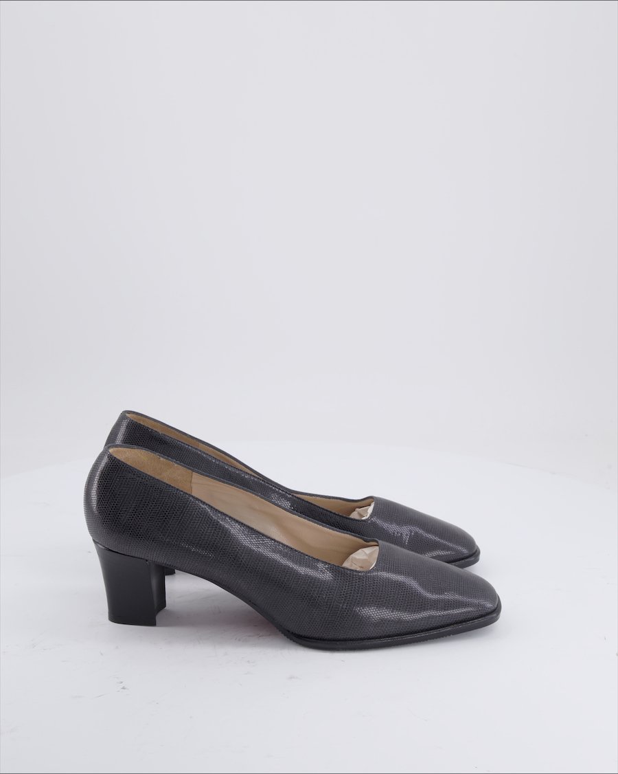 Bally Heels Leather Black Eu 40