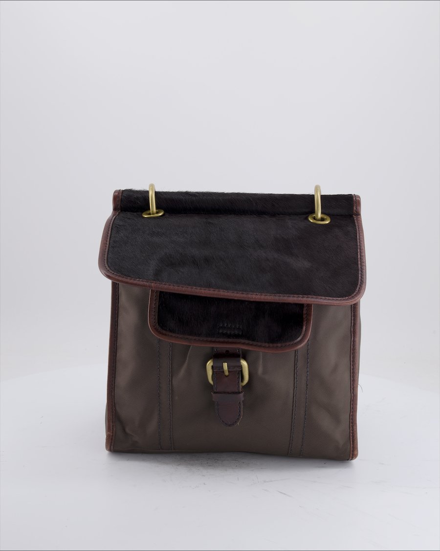 Fossil Crossbody Bag Leather Khaki