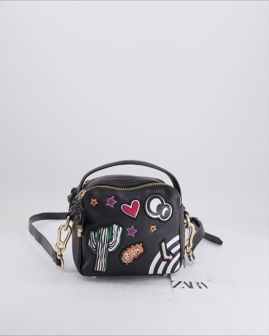 Zara Crossbody Bag Polyurethane Black