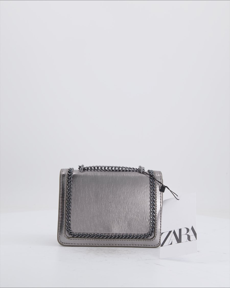 Zara Crossbody Bag Polyurethane Silver