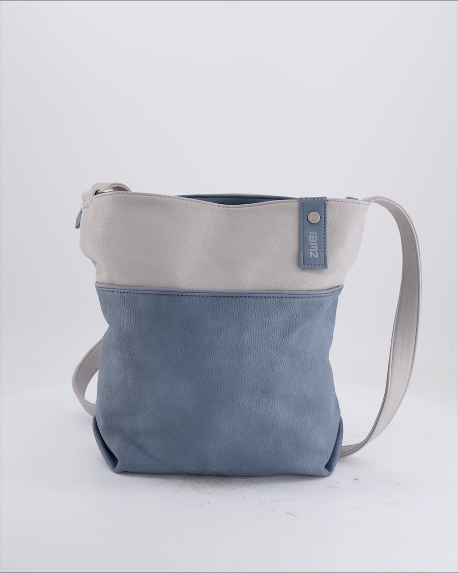 Zwei Crossbody Bag Leather Turquoise