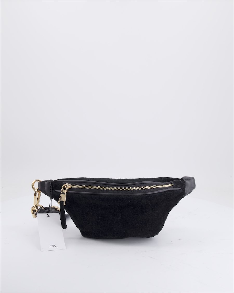 Mango Crossbody Bag Suede Black