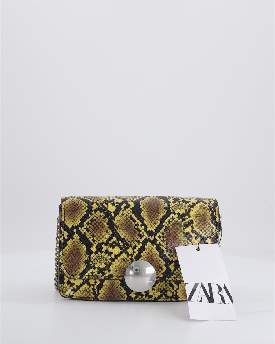 Zara Crossbody Bag Polyurethane Yellow