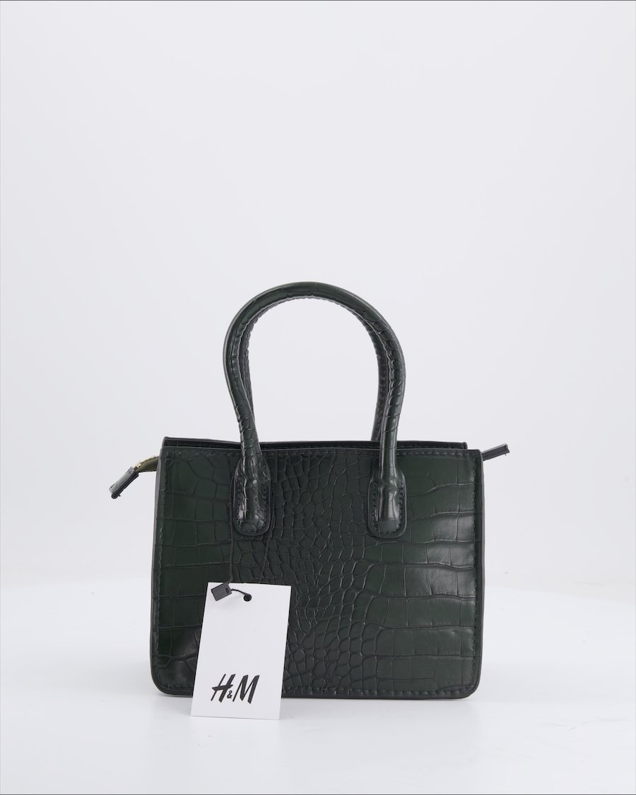 H&M Handbag Polyurethane Khaki