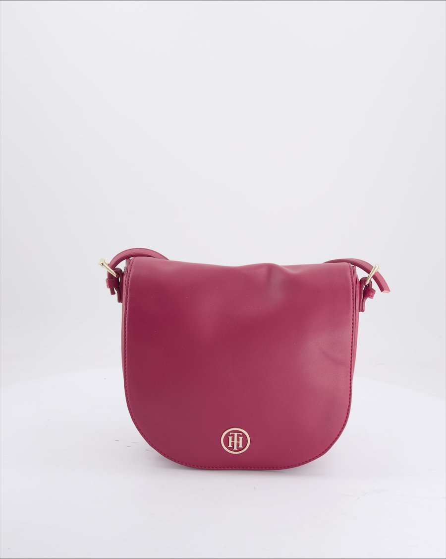 Tommy Hilfiger Crossbody Bag Leather Magenta