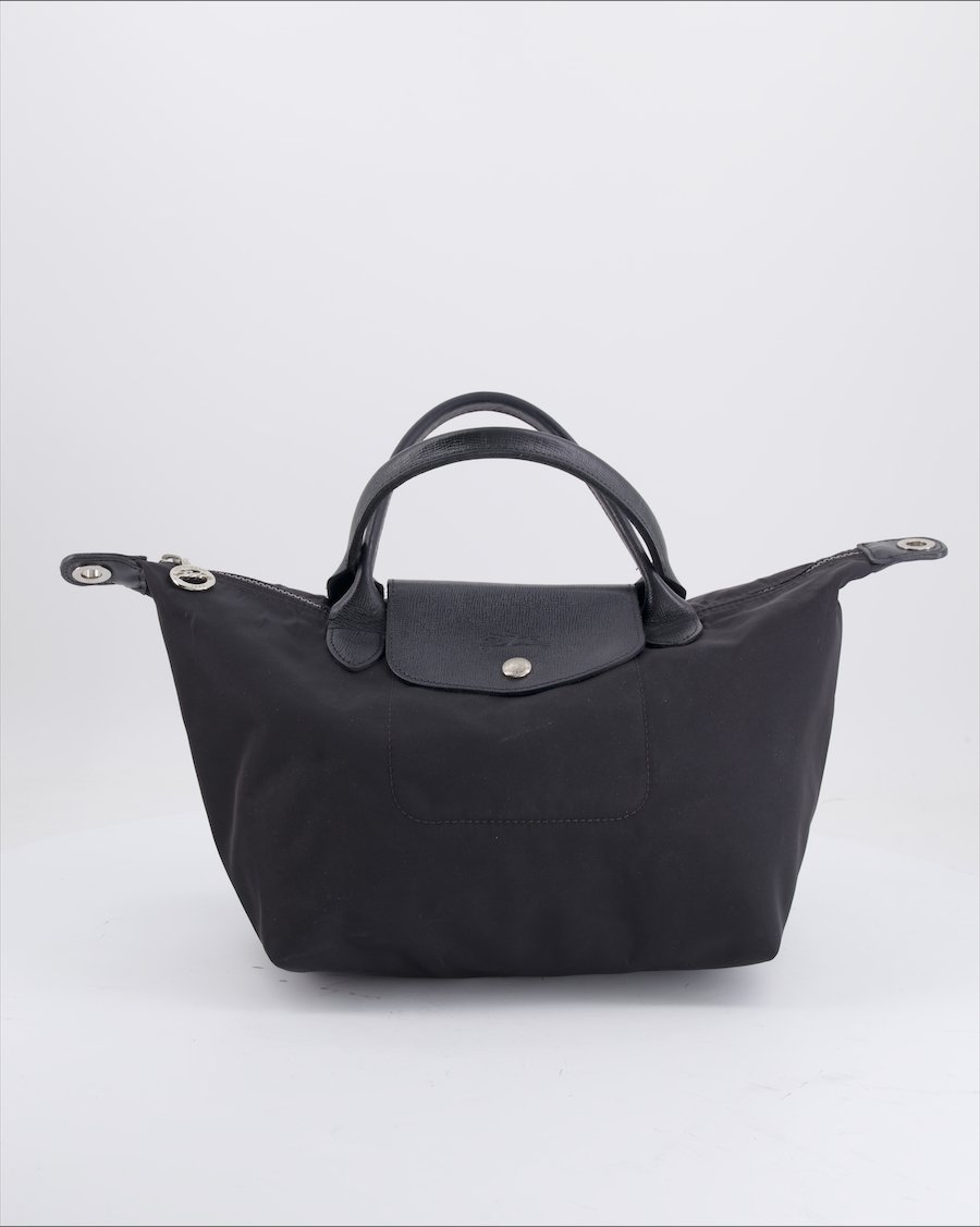 Longchamp Handbag Cloth Black