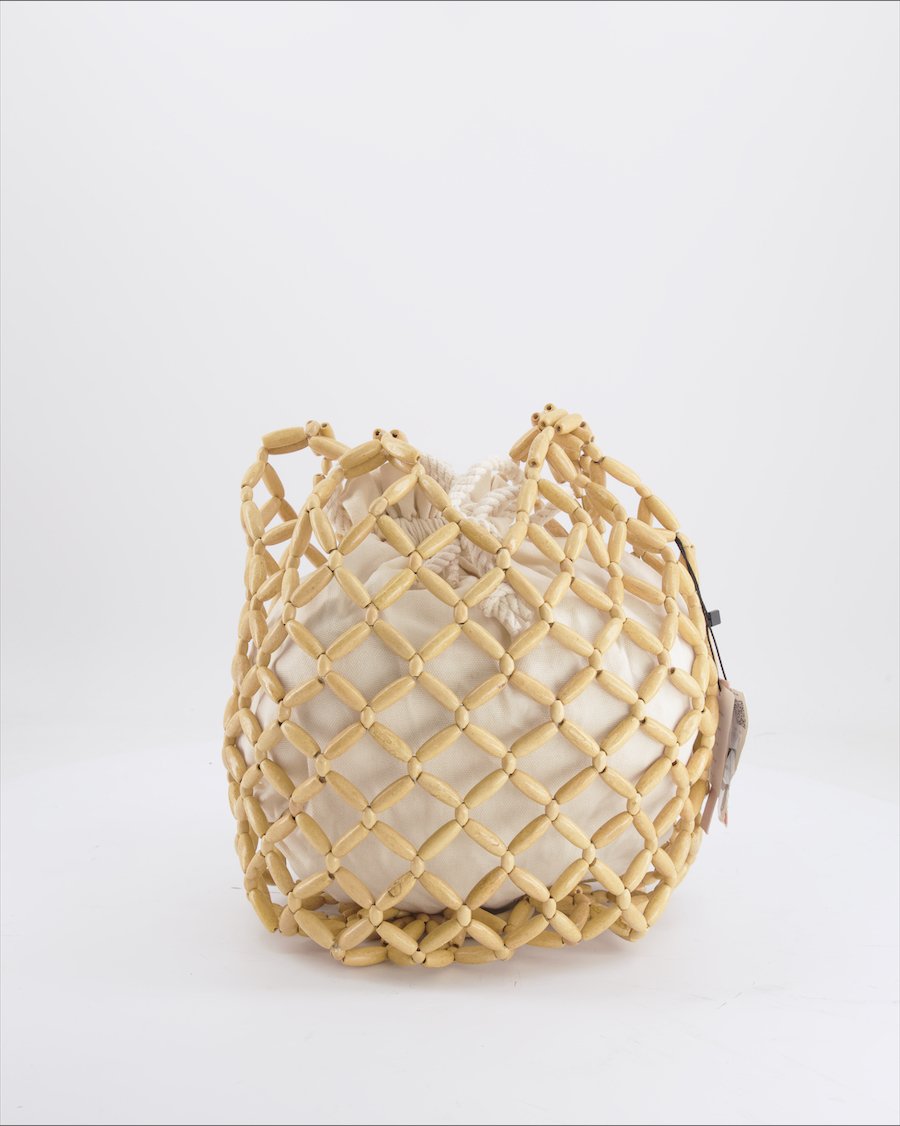 Mango Shoulder Bag Cloth Beige