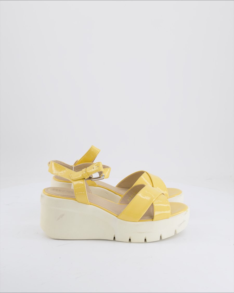 Geox Sandals Leather Mustard Yellow EU 39