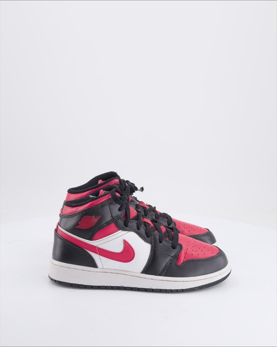 Nike Air Jordan 1 Mid Trainers Leather Red EU 38