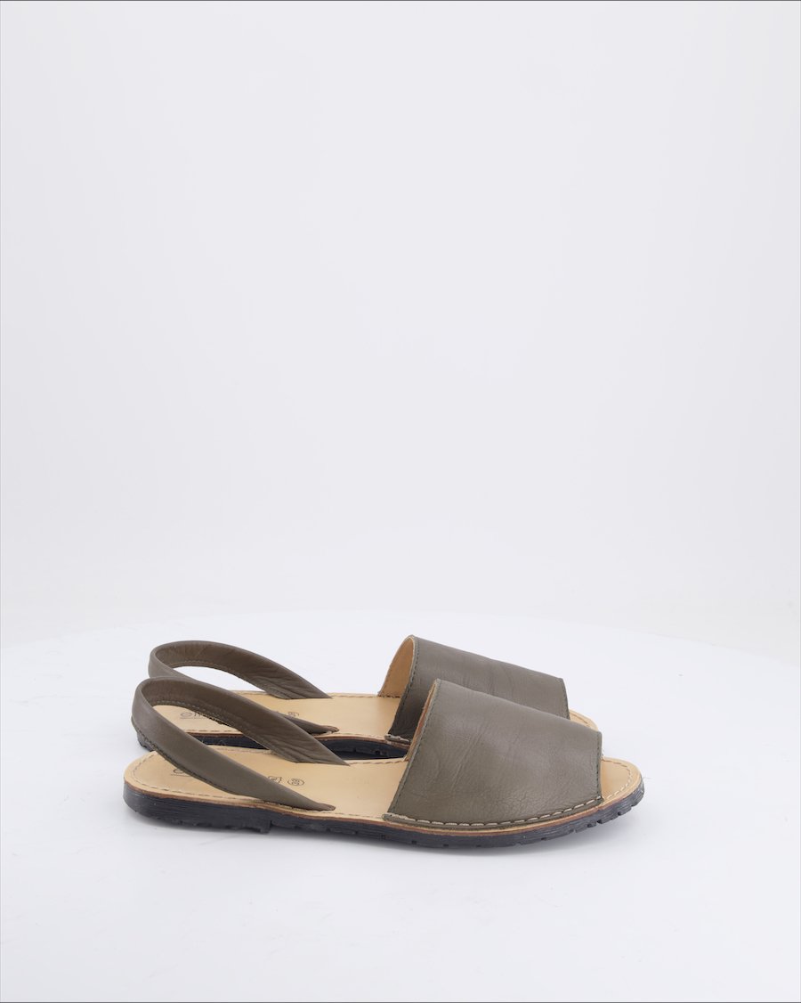 Elis Sons Sandals Leather Khaki EU 39