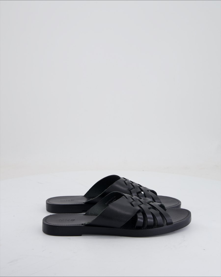 Mango Sandals Leather Black EU 36