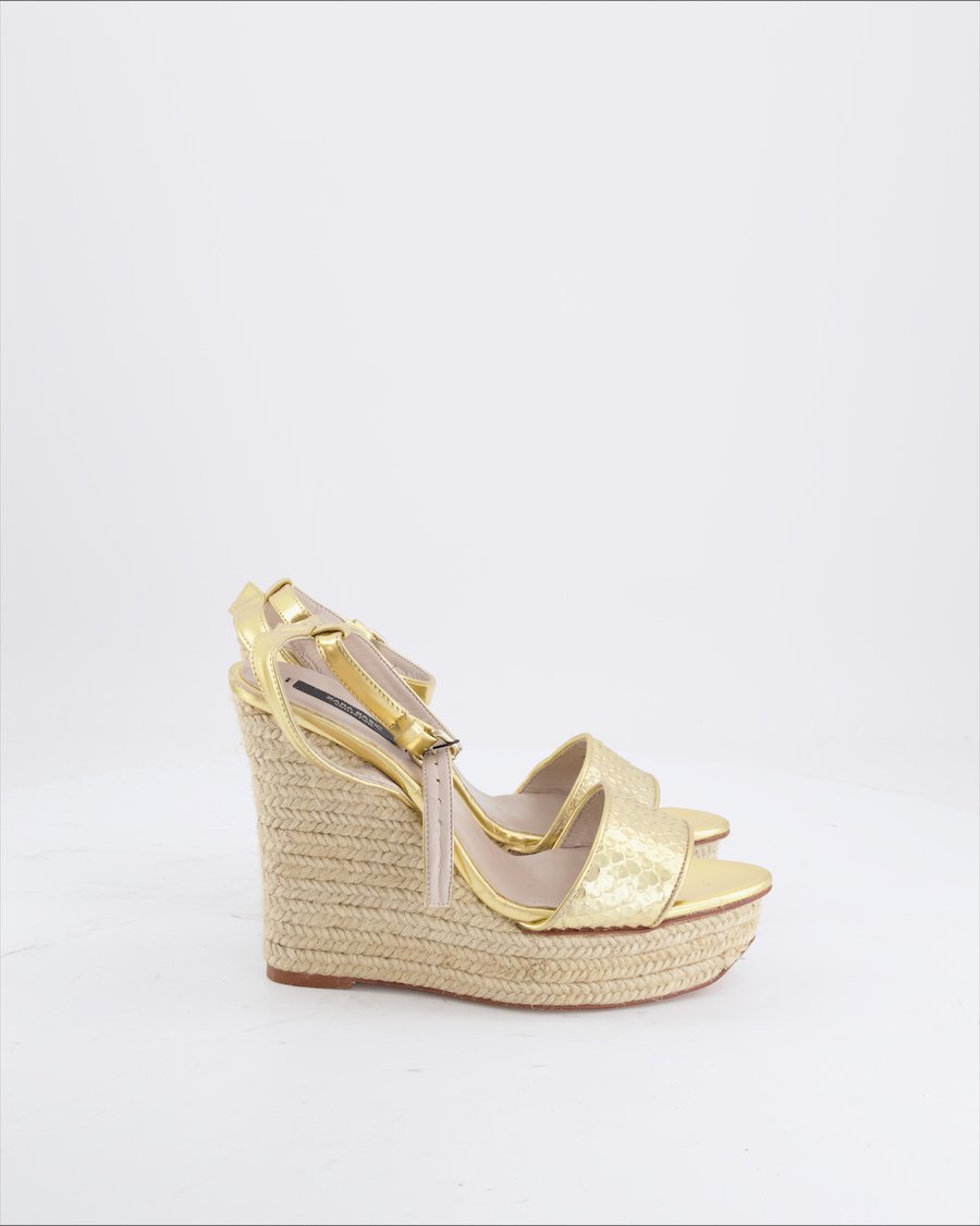 Zara Espradrilles Leather Gold EU 39
