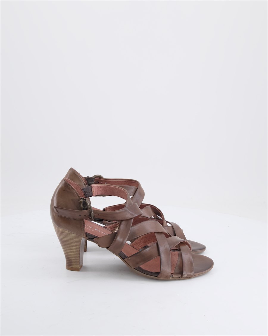 Roberto Santi Heels Leather Brown EU 39