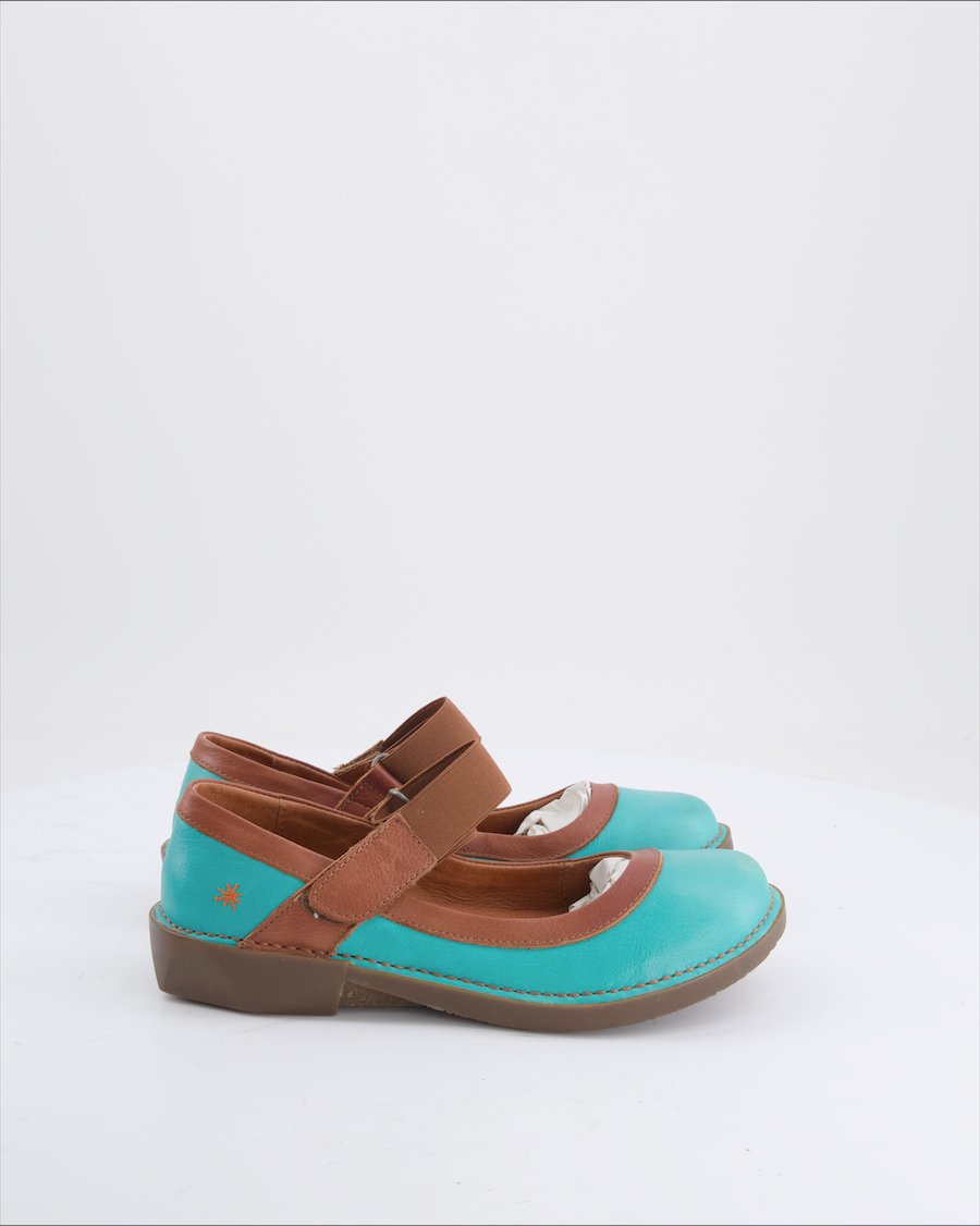 Art Ballet Flats Leather Turquoise EU 37